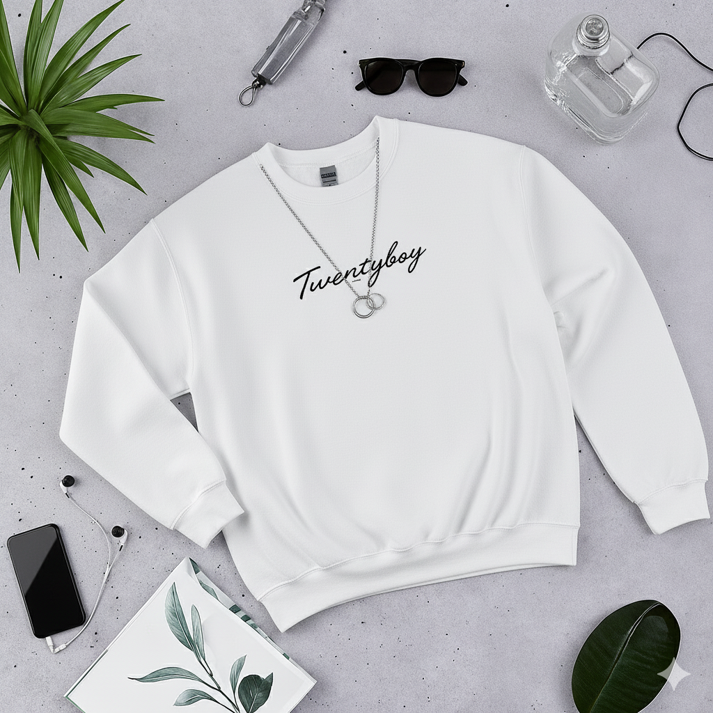 『迷わない』セット売り：スウェットホワイト&ネックレス