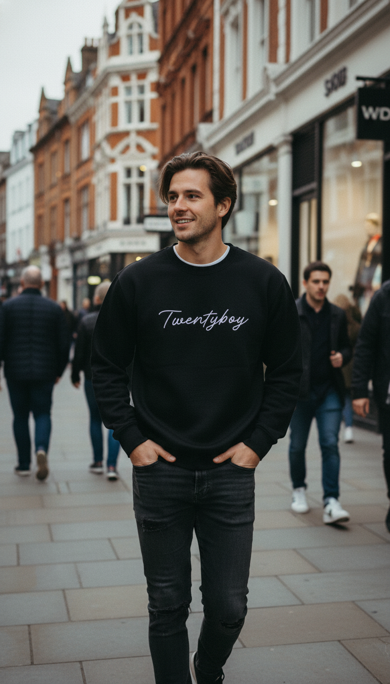 Twentyboy公式　ユニセックス スウェット　ブラック